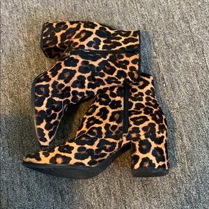 Aldo leopard boot with heel